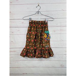 Matilda Jane Floral Ruffle Pants Brown Size 2